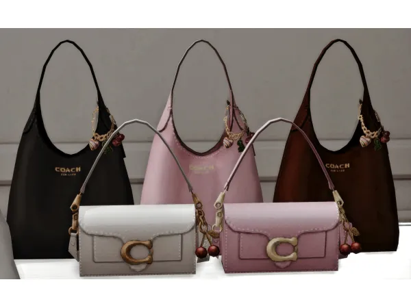 Alpha Functional Coach Bags by PixelWife - The Sims 4 Custom Content