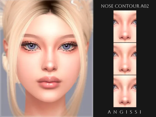 Sims 4 Maxis Mix Nose Masks CC: Nose contour A02 by ANGISSI