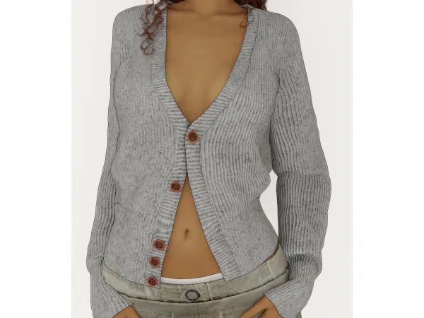 Alpha bella knit cardigan by delicious things - The Sims 4 Custom Content