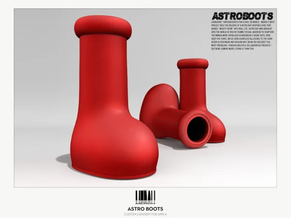 Alpha MERCH Astro Boots by VentaStudio - The Sims 4 Custom Content