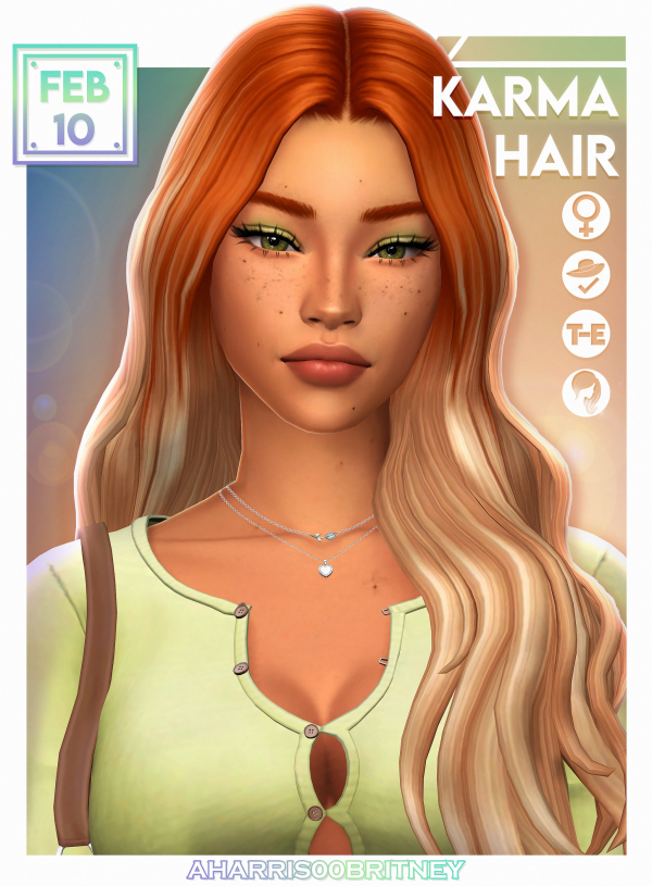 Maxis Match Karma Hair by simsfinds - The Sims 4 Custom Content