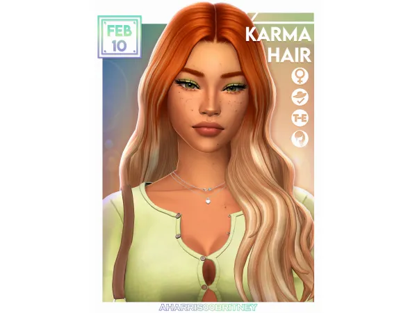 Maxis Match Karma Hair by aharris00britney - The Sims 4 Custom Content