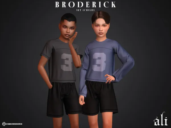 Alpha BRODERICK set (child) by ali1 - The Sims 4 Custom Content