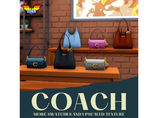 Maxis Match Coach Bags more swatches and upscaled by aithsims - The Sims 4 Custom Content