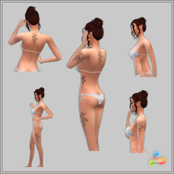 Maxis Match Snowdrop Tattoo Set by mde - The Sims 4 Custom Content