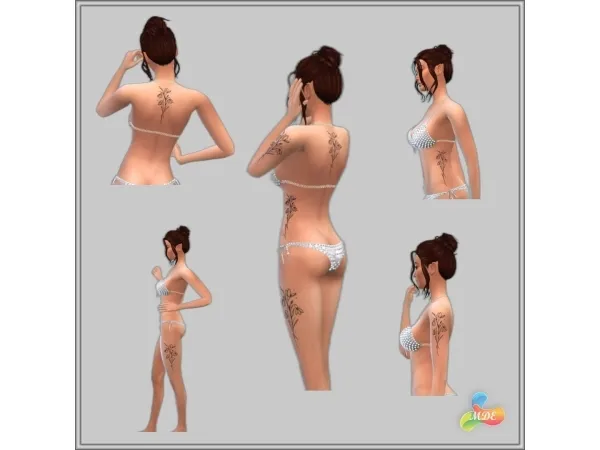 Maxis Match Snowdrop Tattoo Set - The Sims 4 Custom Content