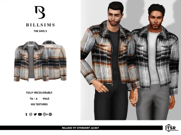 Relaxed Fit Overshirt Jacket by Bill_Sims - The Sims 3 Custom Content