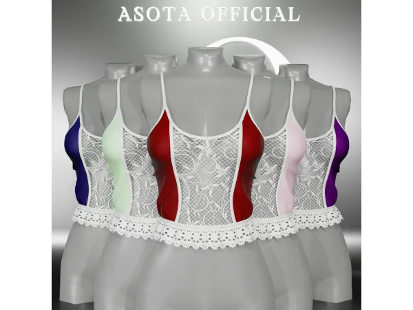 Alpha [ASOTA OFFICIAL] Talia Tanktop - The Sims 4 Custom Content