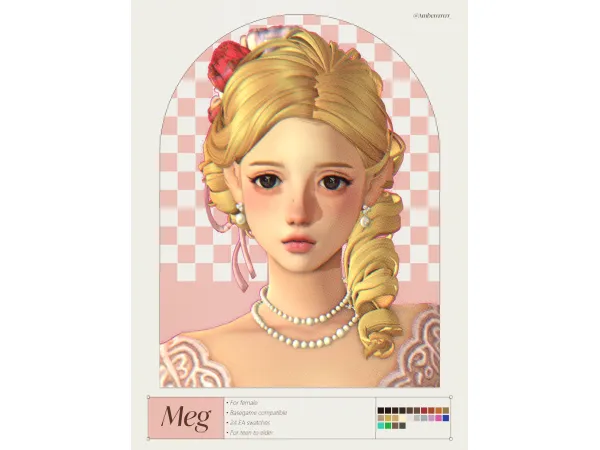Maxis Match Meg hair by Amberrrrrrr_13563 - The Sims 4 Custom Content