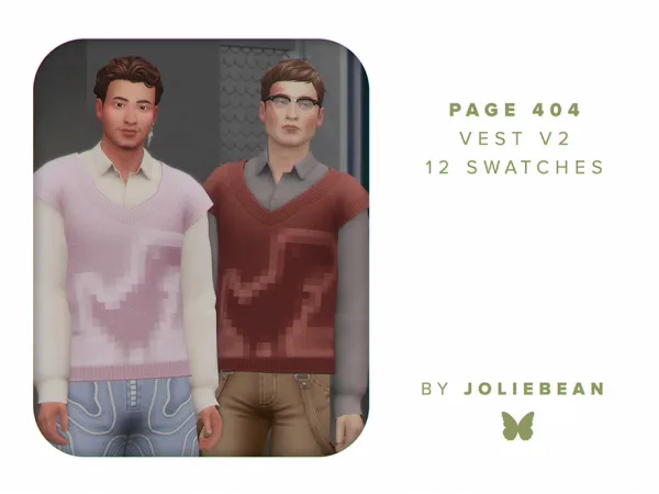 Maxis Match Page 404 Top v2 by Joliebean - The Sims 4 Custom Content