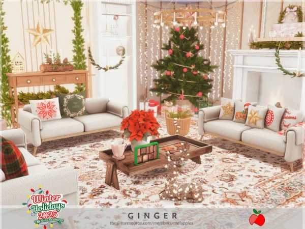 Mix Ginger living room - The Sims 4 Custom Content