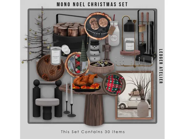 Alpha Mono Noel Christmas SetAll Atelier Tiers - The Sims 4 Custom Content