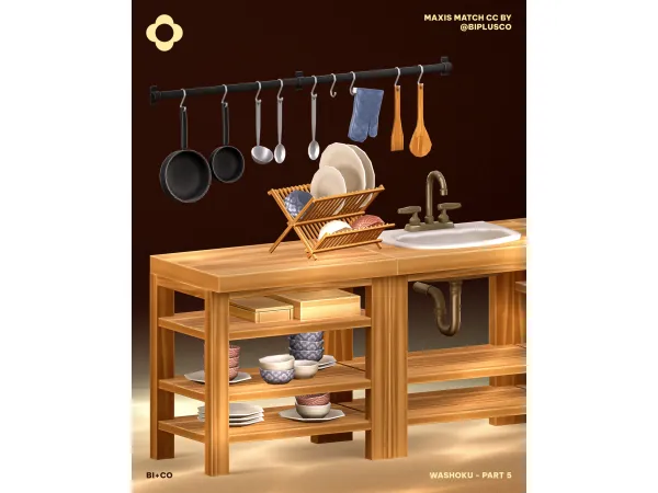 Maxis Match Washoku Part 5 by BIplusCO - The Sims 4 Custom Content