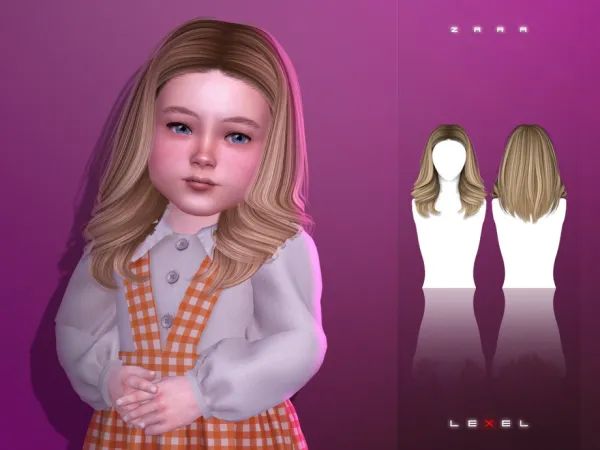 Alpha LEXEL Zara long blowout - The Sims 4 Custom Content