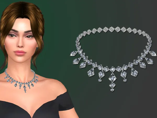 Alpha Siena Crystal Necklace - The Sims 4 Custom Content
