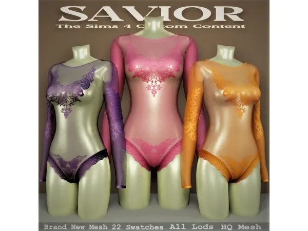 Alpha Svr_Swimsuit Lace by Lucky Luck - The Sims 4 Custom Content