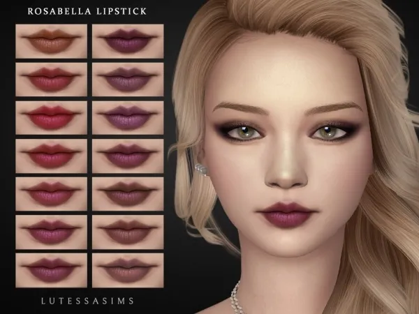 Alpha Rosabella Lipstick - The Sims 4 Custom Content