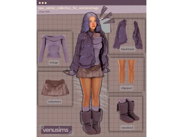 Alpha winter lookbook 14 by venvsims - The Sims 4 custom content