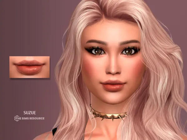 Mix Amelia Lip Preset N35 by Suzue - The Sims 4 Custom Content
