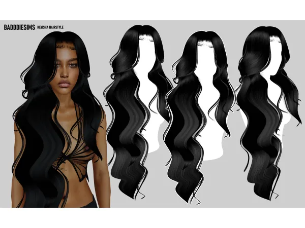 Mix KEYISHA HAIRSTYLE by BadddieSims - The Sims 4 Custom Content