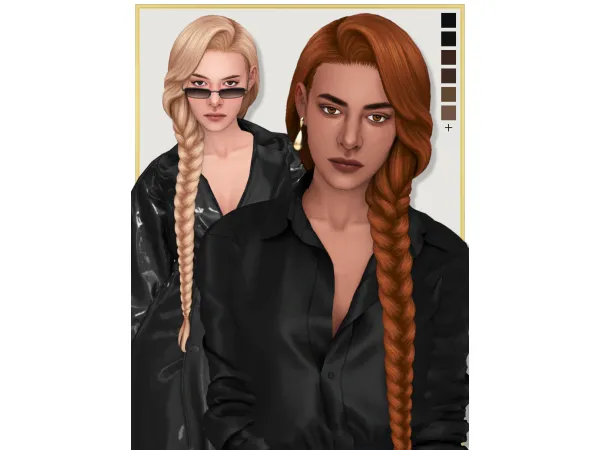 Maxis Match LIRA female hair by laeska - The Sims 4 Custom Content