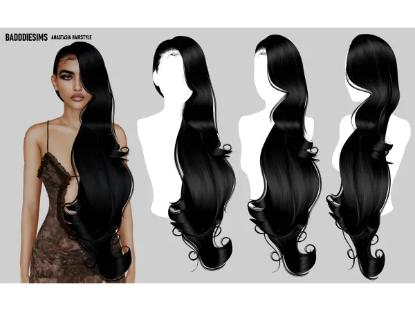 Mix ANASTASIA HAIRSTYLE by BadddieSims - The Sims 4 Custom Content