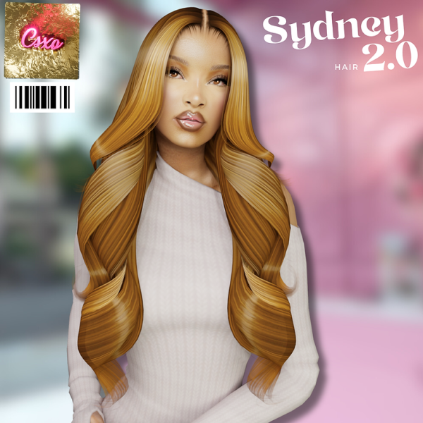 Alpha Sydney Hair 2.0 by simsfinds - The Sims 4 custom content