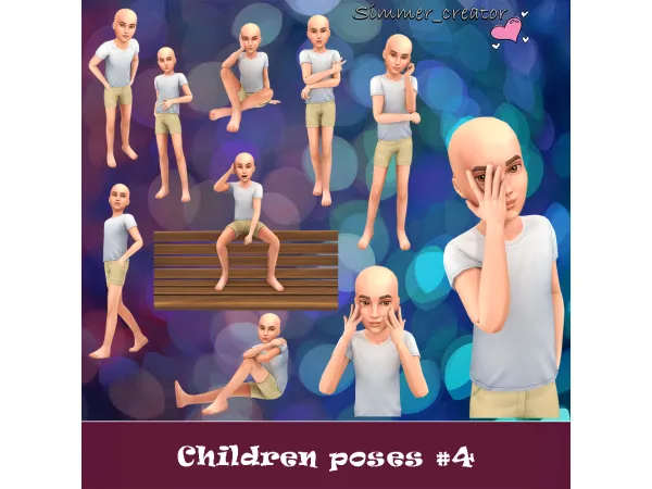 Mix Children poses 4 - The Sims 4 Custom Content
