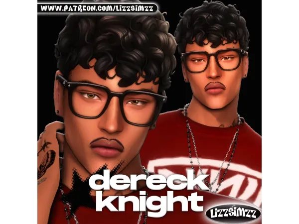 Maxis Match Dereck Knight by lizzsimzz - The Sims 4 Custom Content