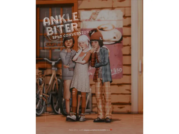 Maxis Match ankle biter grunge kit conversions for kids by sforzinda - The Sims 4 Custom Content