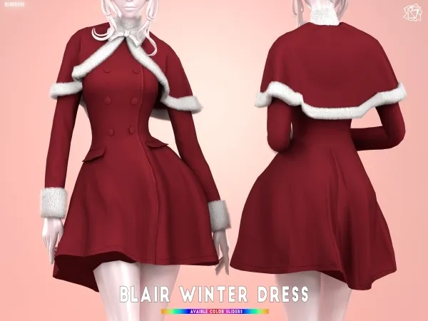 Blair Winter Dress - Bluerosesims