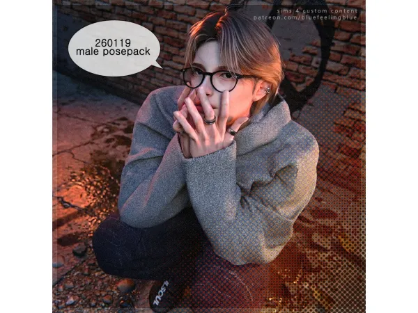 Mix 260119 male posepack by bluefeelingblue - The Sims 4 Custom Content