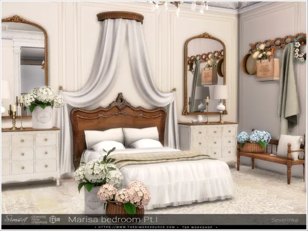 Alpha Marisa bedroom Pt1 by Severinka_ - The Sims 4 Custom Content
