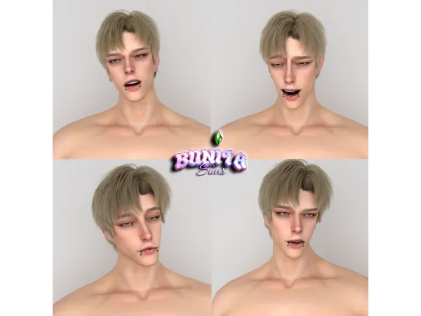 Mix [BNTS]Facial expression 5 by BonitaSims - The Sims 4 Custom Content