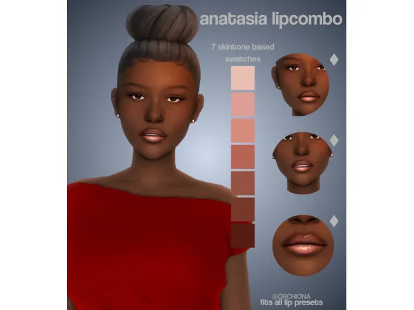 Maxis Match Anatasia Lipcombo by orchiona_ - The Sims 4 Custom Content