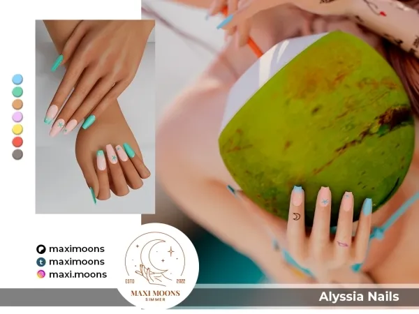 Alpha Alyssia Nails - The Sims 4 Custom Content