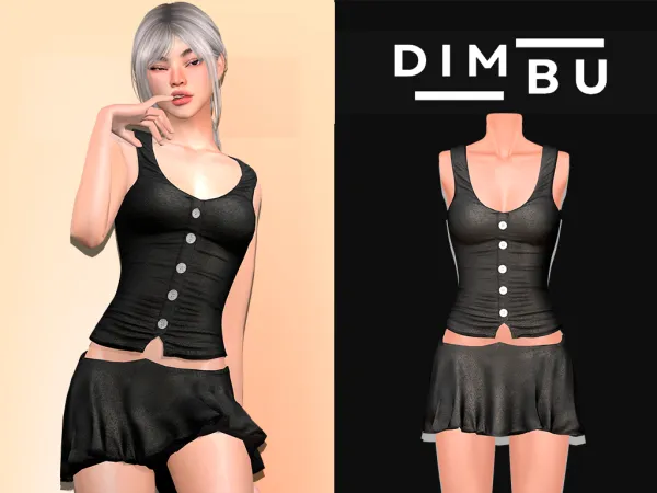 Alpha Faty casual set DIMBU - The Sims 4 Custom Content