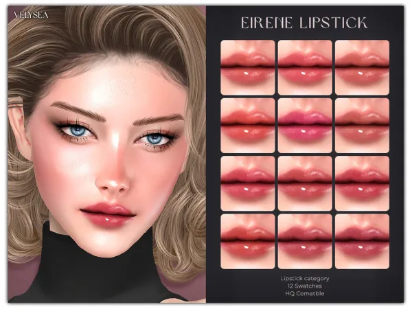 Alpha VELYSEA Eirene Lipstick by VELYSEA - The Sims 4 Custom Content