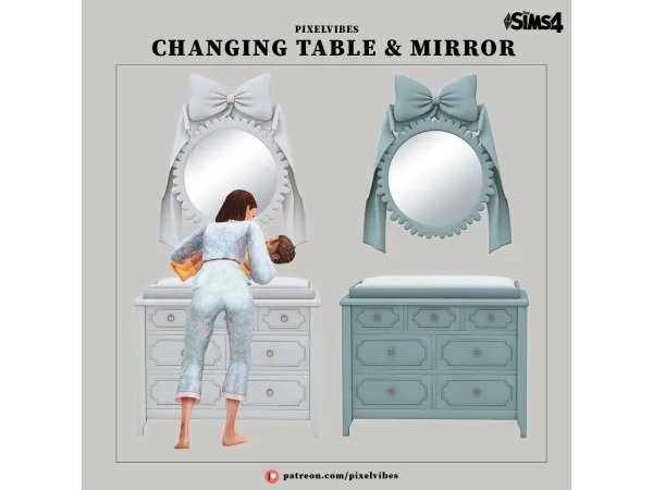 Mix Changing Table & Mirror - The Sims 4 custom content