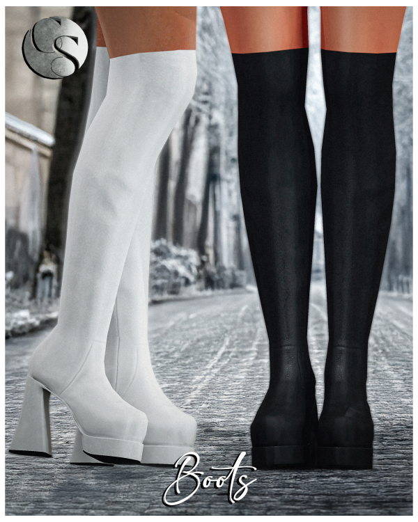 Alpha CAMUFLAJE Snowy November Collection Boots by simsfinds - The Sims 4 Custom Content