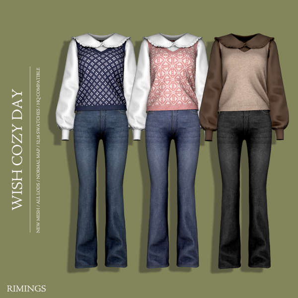 Alpha [RIMINGS] WISH COZY DAY by simsfinds - The Sims 4 Custom Content