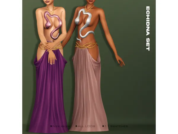 Alpha [Belaloallure] Echidna - The Sims 4 Custom Content