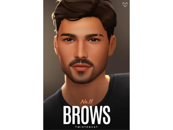 Maxis Match Eyebrow Set No11 by TwistedCat - The Sims 4 Custom Content