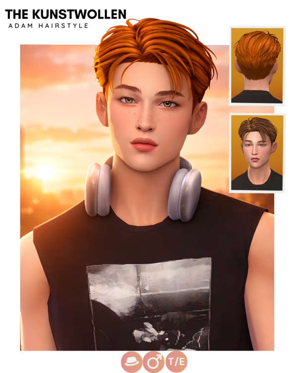 Maxis Match Adam hairstyle by simsfinds - The Sims 4 Custom Content