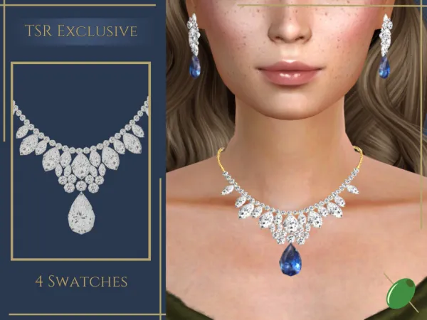 Alpha Philippa Royal Necklace - The Sims 4 Custom Content