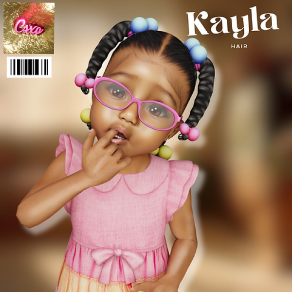 Alpha Braids Bow Bows Hair Pack by simsfinds - The Sims 4 Custom Content