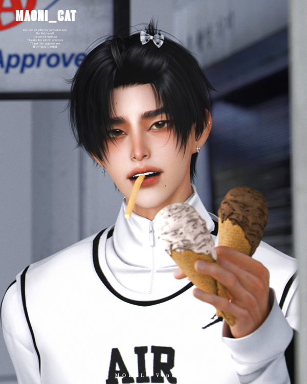 Alpha 26 01 HAIR No60 ver1 by simsfinds - The Sims 4 Custom Content