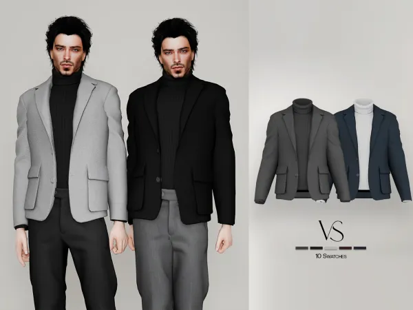 Alpha Cadence Male Jacket with Sweater - The Sims 4 Custom Content