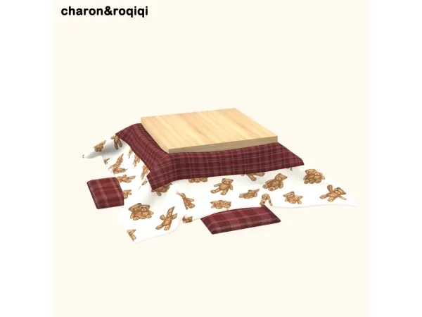 Mix [charonroqiqi]four person kotatsu table - The Sims 4 Custom Content