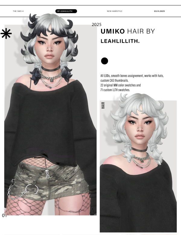 Maxis Match Umiko Hairstyle by simsfinds - The Sims 4 Custom Content